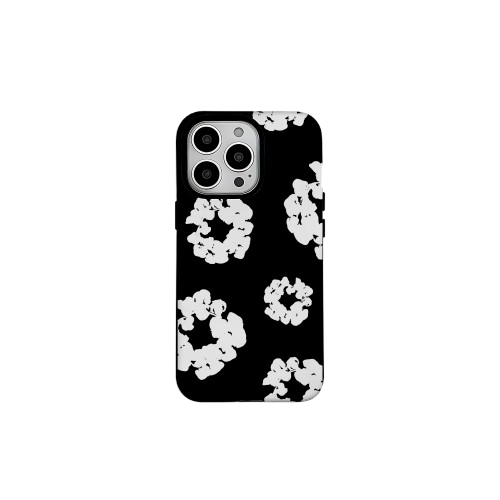 Dobbeltlags Mobildeksel med Blomstermønster - iPhone 11 Pro Max