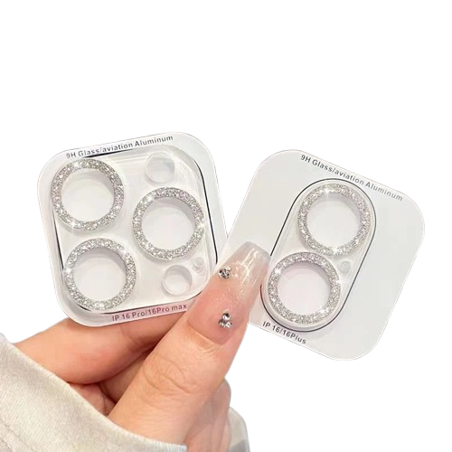 Bling Glitter Diamant Kamera Linsebeskytter for alle iPhone Modellene - Glitter linsebeskytter