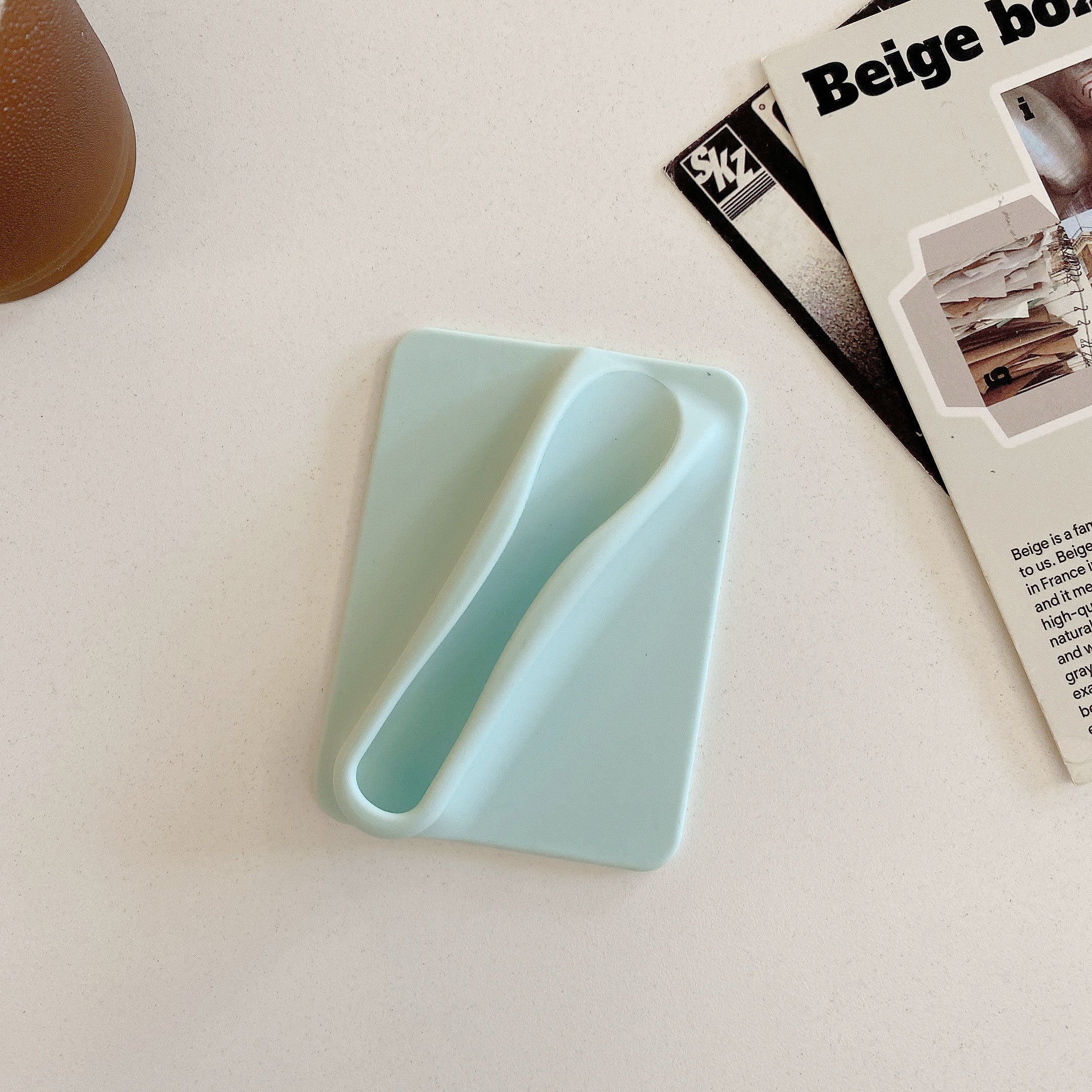 Silikon Lipstick/Leppestift Holder til mobiltelefon - Festes med lim