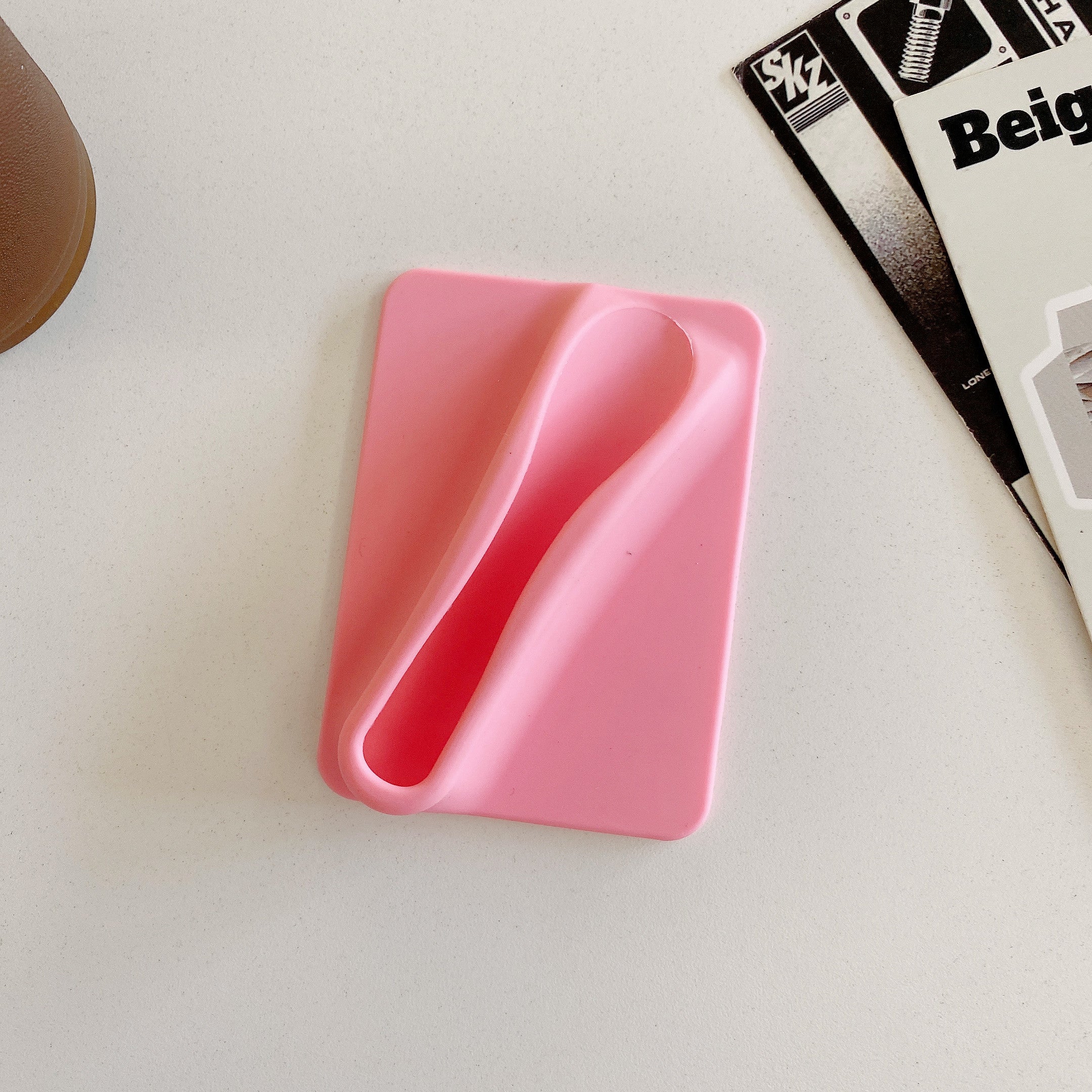 Silikon Lipstick/Leppestift Holder til mobiltelefon - Festes med lim