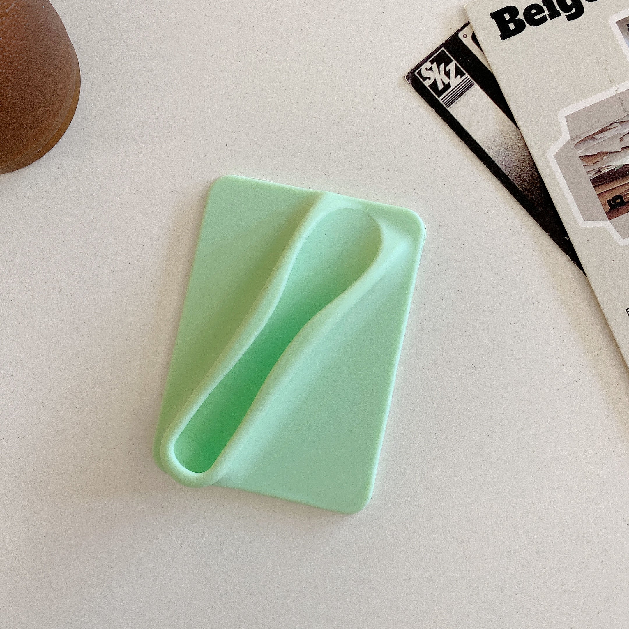 Silikon Lipstick/Leppestift Holder til mobiltelefon - Festes med lim