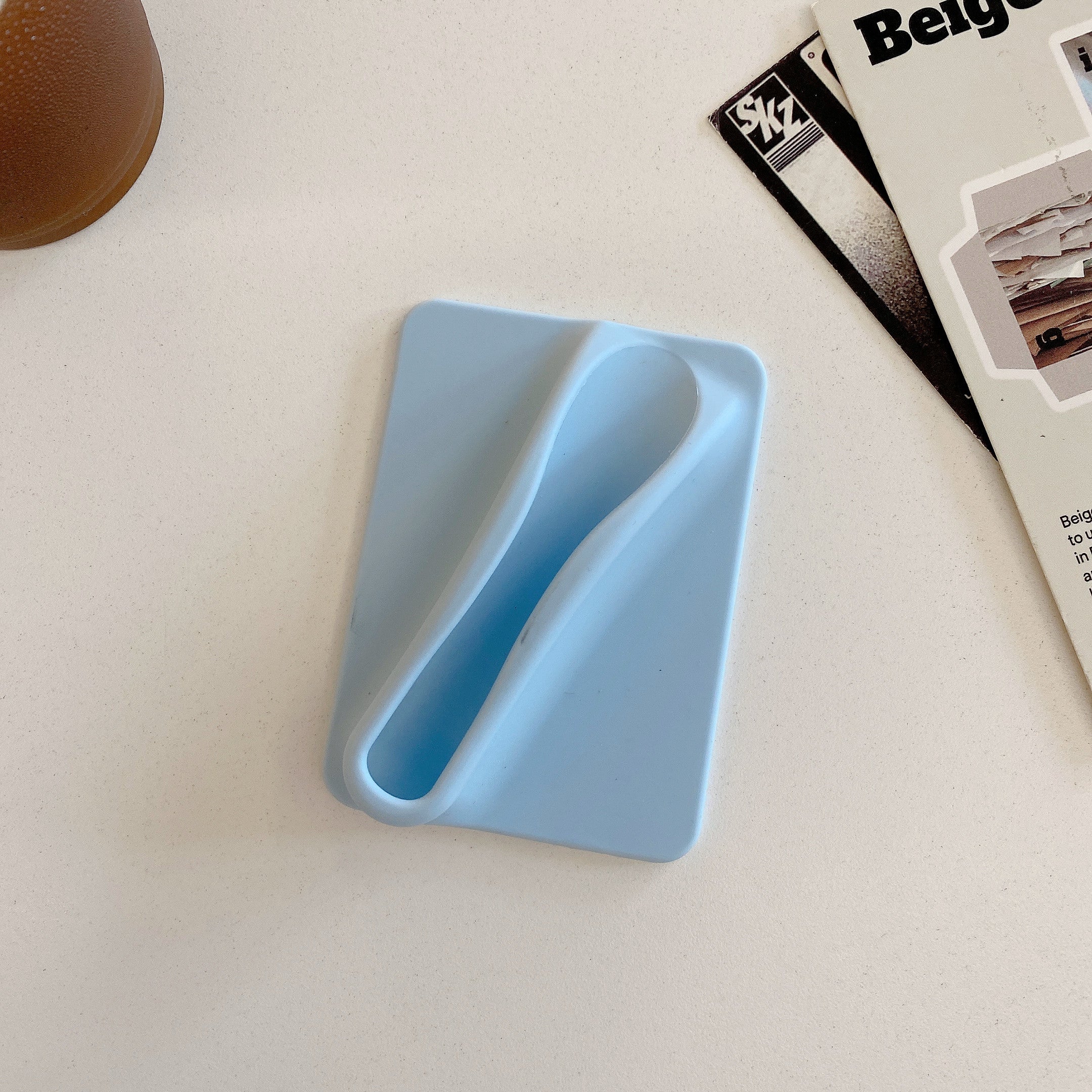 Silikon Lipstick/Leppestift Holder til mobiltelefon - Festes med lim