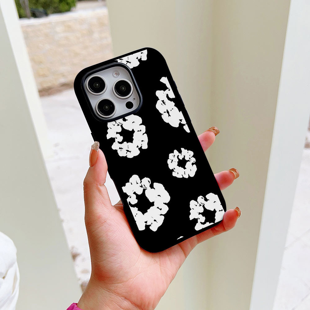 Dobbeltlags Mobildeksel med Blomstermønster - iPhone 11 Pro Max