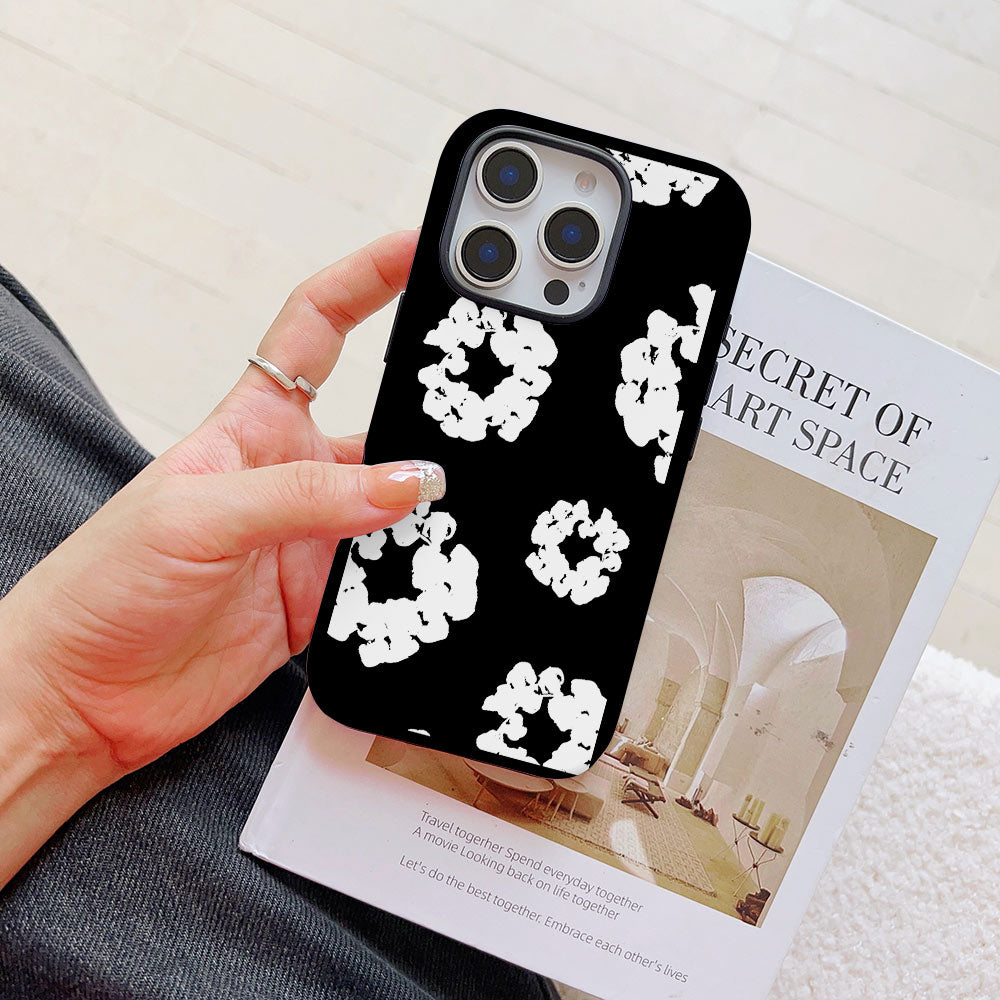 Dobbeltlags Mobildeksel med Blomstermønster - iPhone 11 Pro Max