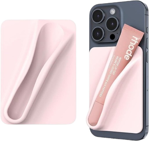 Silikon Lipstick/Leppestift Holder til mobiltelefon - Festes med lim