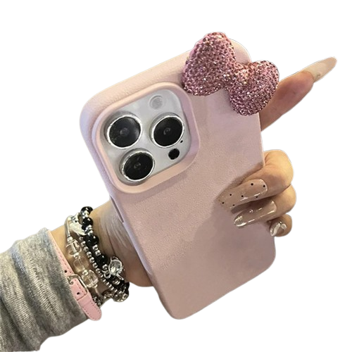 Deksel med Glitrende Sløyfe i Silikon - iPhone 14 Plus