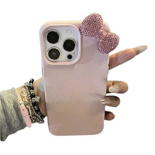 Deksel med Glitrende Sløyfe i Silikon - iPhone 14 Plus